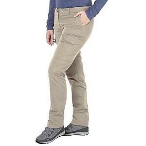 Jack Wolfskin Cargo Pants Women Sz S M Beige UV SHIELD Outdoor Hiking Travel